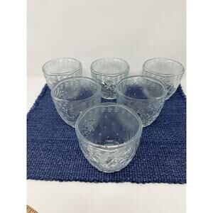 Vtg Kig Indonesia Candle Votive Holder Holly Poinsetta Embossed Christmas Set 6